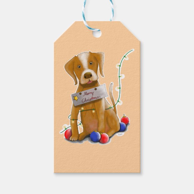 Étiquettes-cadeau Etiquette cadeau chien (Devant)