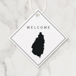 Étiquettes Cadeau Étiquette-cadeau de bienvenue à Sainte-Lucie pour