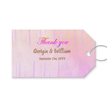 Étiquette-cadeau Mariage rose pâle Merci