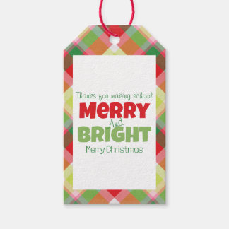 Étiquettes-cadeau Étiquette-cadeau Merci Joyeux & Bright Teachers