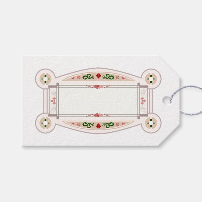Étiquettes-cadeau Etiquette réprise , de style Art Déco (Devant (Horizontal))