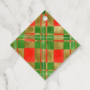 Étiquettes Cadeau Étiquettes-cadeaux diamant en tartan Mac Gregor