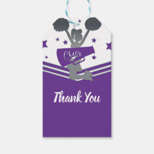 Étiquettes-cadeau Étoiles Violettes et Blanches Acclament Fête de Ch