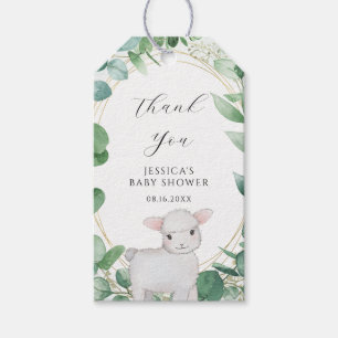 Étiquettes-cadeau Eucalyptus Agneau de verdure Baby shower Merci