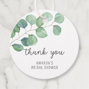 Étiquettes Cadeau Eucalyptus - douche nuptiale merci