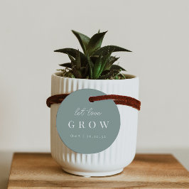 Étiquettes Cadeau Eucalyptus | Laisser l'amour grandir Plante ou sem