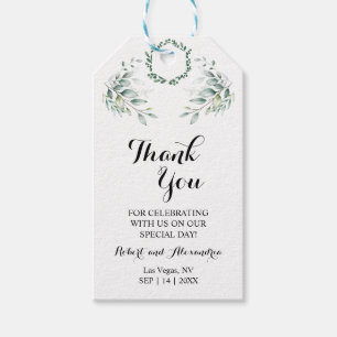 Étiquettes-cadeau Eucalyptus Merci pour le mariage à venir Faveur