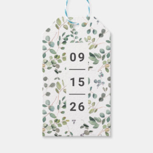 Étiquettes-cadeau Eucalyptus minimaliste contemporain