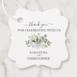 Étiquettes Cadeau Eucalyptus Russe Mariage Merci