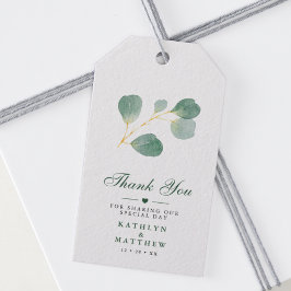 Étiquettes-cadeau Eucalyptus verdure Élégant Merci de mariage