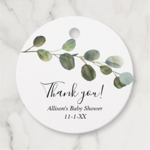 Étiquettes Cadeau Eucalyptus verdure simple moderne