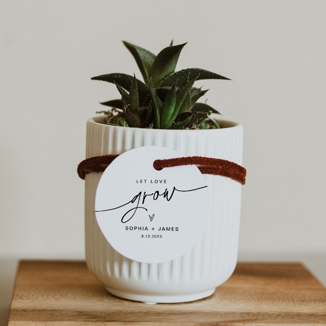 Étiquettes Cadeau EVERLEIGH Let Love Grow Plante Favoriser balise (Créateur téléchargé)
