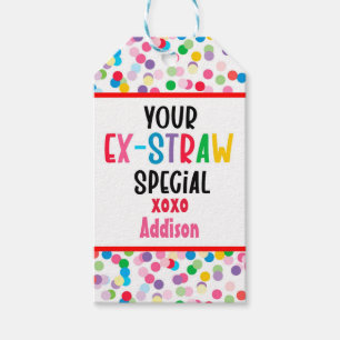 Étiquettes-cadeau ex-paille spéciale paille valentine faveur