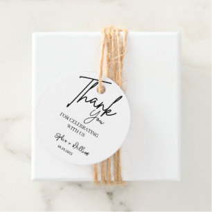 Étiquettes Cadeau Express Votre Gratitude avec un mariage élégant Me