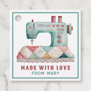 Étiquettes Cadeau Fabriqué avec amour Couture personnalisée