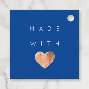 Étiquettes Cadeau Fabriqué Avec Amour Simple Coeur Noir Web Remise B