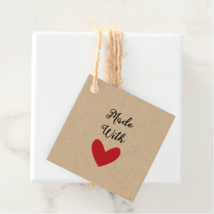 Étiquettes Cadeau Fabriqué avec Love Bride Co Bridal Rustic ShowPart