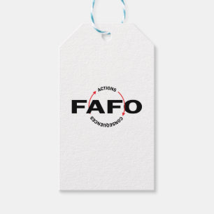 Étiquettes-cadeau FAFO Les actes ont des conséquences