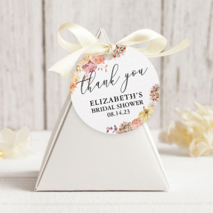 Étiquettes Cadeau Faire Connaissance Floral Fête de Mariage