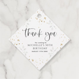Étiquettes Cadeau Faire paraître 50 bon Merci botanique Anniversaire