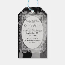 Faire-part de mariage élégant noir et blanc