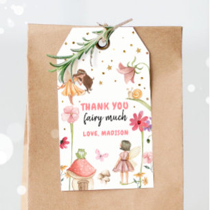 Étiquettes-cadeau Fairy Faveur Tags Enchanted Forest Girl Birthday