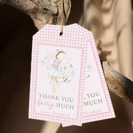 Étiquettes-cadeau Fairy First Girl's 1st Birthday Party Merci