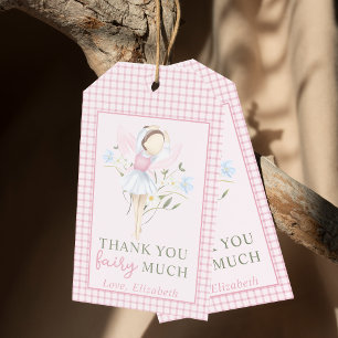 Étiquettes-cadeau Fairy First Girl's 1st Birthday Party Merci