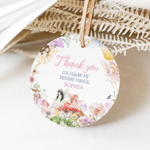 Étiquettes Cadeau Fairy First Whimsday Party Round