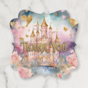 Étiquettes Cadeau Fairytale Princess Baby shower Merci