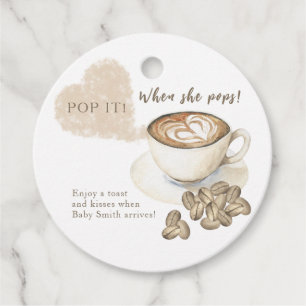 Étiquettes Cadeau Fais-le pétiller quand elle pétille ! Baby shower