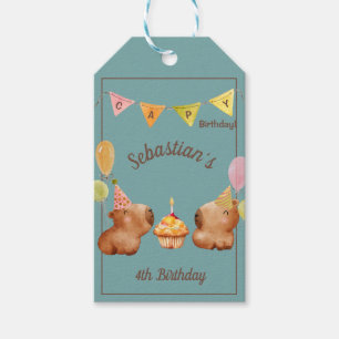 Étiquettes-cadeau Faisons la fête à la façon de Capybara