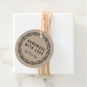 Étiquettes Cadeau Fait à la main avec amour Balises de produit per