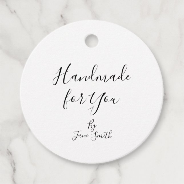 Étiquettes Cadeau Fait À La Main Pour Vous Par Artisanat (Devant)