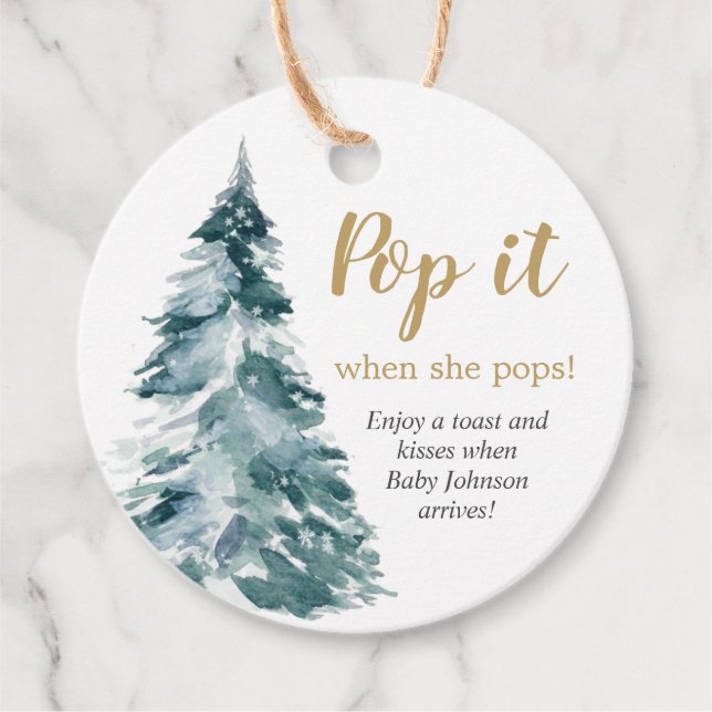 Étiquettes Cadeau Faites-le éclater quand elle fait éclater l'arbre  (Devant)
