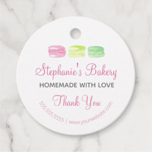 Étiquettes Cadeau Faits maison avec Amour  Macarons Boulangerie Merc