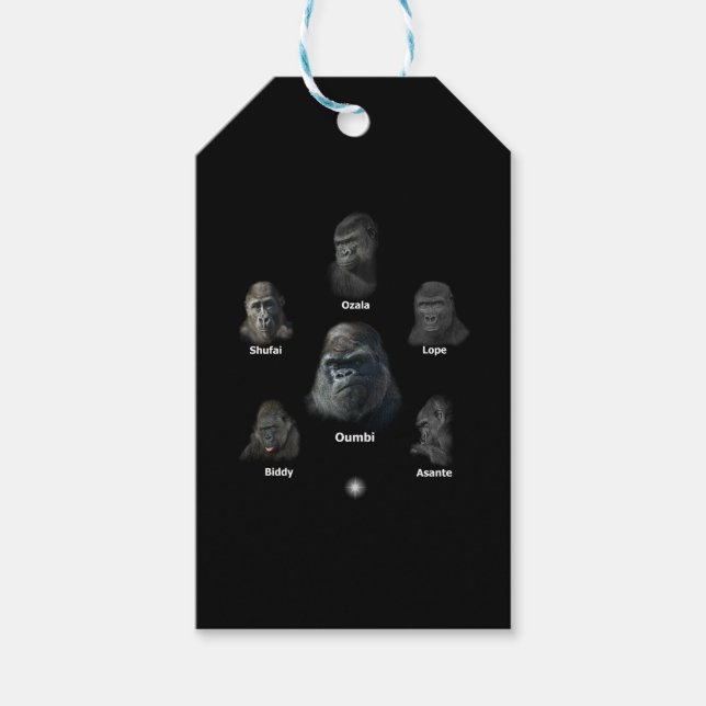 Étiquettes-cadeau Famille Gorilla (Devant)