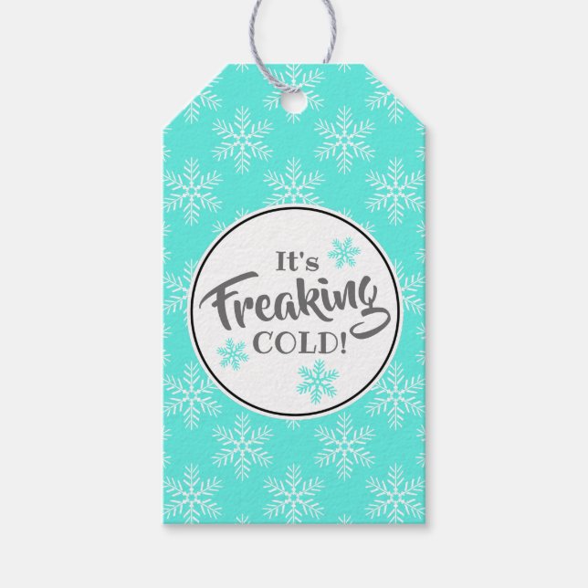 Étiquettes-cadeau Fantaisie funeste vacances hiver froid (Devant)
