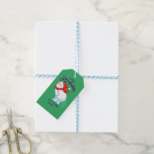 Étiquettes-cadeau Farer Snowman Comment Les Snowflakes Sont Vraiment (Avec de laficelle)