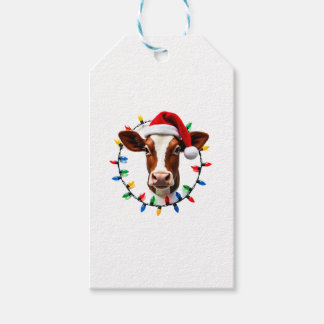 Étiquettes-cadeau Farm Animal Xmas Pajamas Costume Farmer Christmas 