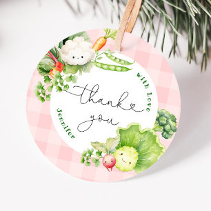 Étiquettes Cadeau Farmers market Fille rose anniversaire merci