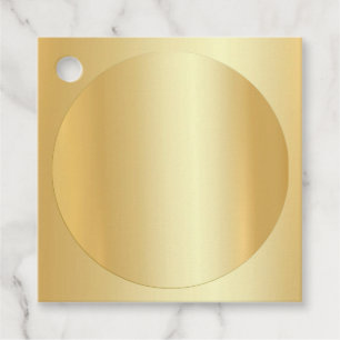 Étiquettes Cadeau Faux Gold Blank Modèle Ajouter Votre Texte Élégant