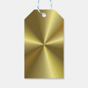 Étiquettes-cadeau Faux Gold Métallurgie Blank Elegant Modèle