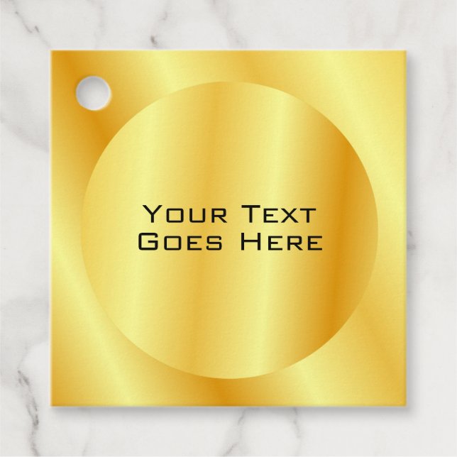 Étiquettes Cadeau Faux Gold personnalisé Regarder en métal Ajouter u (Devant)