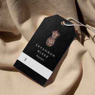 Étiquettes-cadeau Faux Rose Gold Pineapple Price Tags