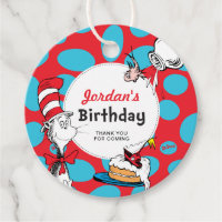 Faveur d'anniversaire Dr. Seuss Chat dans le Chape