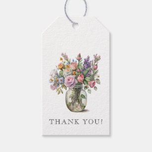 Étiquettes-cadeau Faveur de 70e anniversaire Floral Aquarelle Rustiq