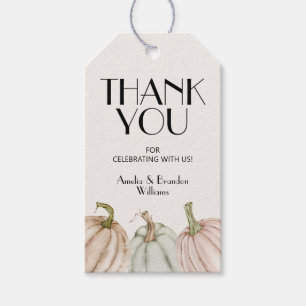 Étiquettes-cadeau Faveur de Baby Shower Genre Neutre Citrouilles