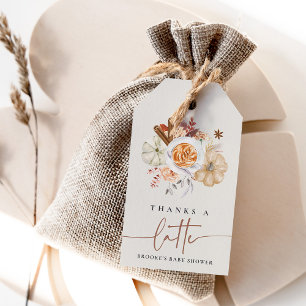 Étiquettes-cadeau Faveur de Baby Shower "Merci beaucoup" au goût de 