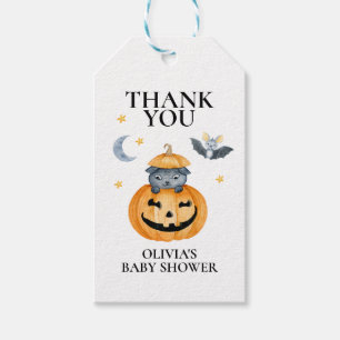 Étiquettes-cadeau Faveur de bébé Halloween Jack-O-Lantern Citrouille